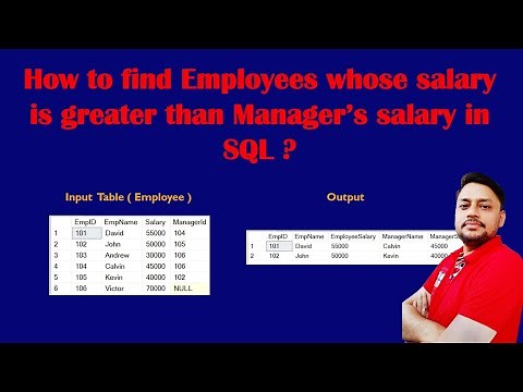How to find Employees whose salary is greater than their Manager's salary | Self Join | SQL Query