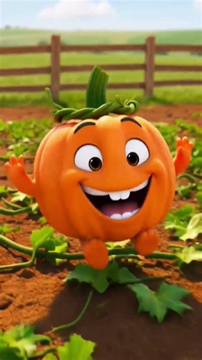 🎃 Cute 3D Pumpkin Character | Funny Animated Pixar-Style Fruit & Veg