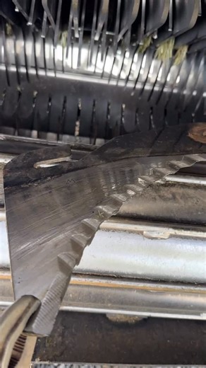 Knife grinding. - really should just put a new set on but would like these to get through this year. #Fendt #rotana #baler | Bourne AG