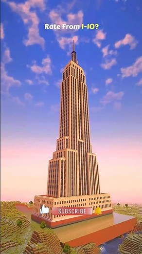 Empire State Tower Minecraft Epic Timelapse #shorts #minecraft