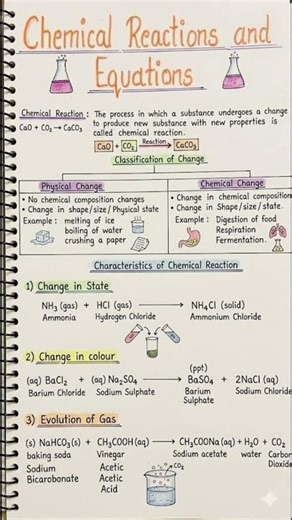 Class 10 Science Chapter 1 Chemical reactions and equations (Part 1) #cbse #class10 #notes #science
