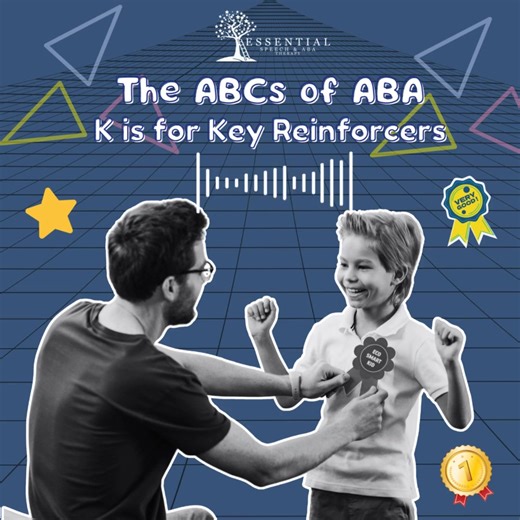 ABCs of ABA: K is for Key Reinforcers ⭐ Reinforcers are rewards that motivate children to learn and practice new skills. These can be tangible, like a sticker or toy; social, like praise or a high-five; or activities, like a favorite song or game. 💡 Why it matters: The right reinforcer makes learning fun and encourages children to stay engaged. By observing what motivates each child, therapists can tailor their approach so skills are learned more quickly and with greater confidence. Key Reinfor