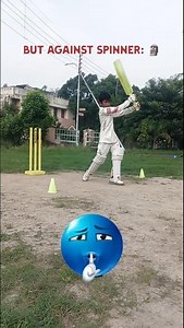 Batting against Pacer vs Spinner 🔥 #cricket #spinner #batting