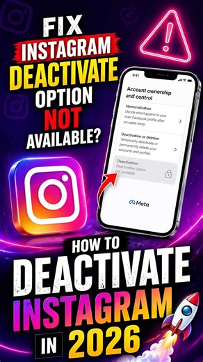 How to *Deactivate Instagram temporarily in 2026 new update #shorts #instagram