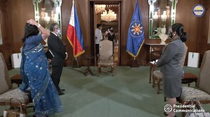 President Rodrigo Roa Duterte receives His Excellency Asad Alam Siam, outgoing Ambassador of Bangladesh to the Philippines, during a farewell call at the Music Room in Malacañan Palace on August 23, 2021. Joining the President in the farewell call are Chief of Presidential Protocol and Presidential Assistant on Foreign Affairs Undersecretary Robert E.A. Borje, and Department of Foreign Affairs (DFA) - Office of Asian and Pacific Affairs (ASPAC) Deputy Assistant Secretary Myca Magnolia Fischer. #