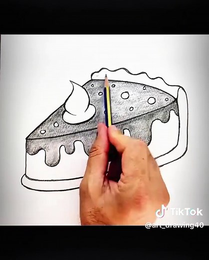 Easy Step-by-Step Cake Slice Drawing Tutorial