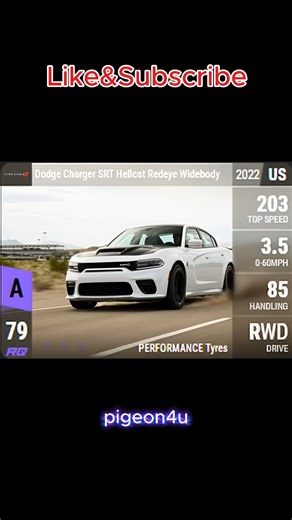 Dodge Charger SRT Hellcat Redeye Widebody animation #shorts #topdrives