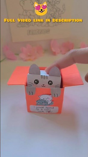 ORIGAMI Jumping CAT in the Box 😺 | Paper Toy #diy #papercraft #cat #love #fidget #craft #origami