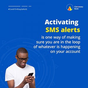 1.7K views · 90 reactions | Do you receive SMS alerts for every transaction on your account? How would you know if someone accessed your funds? Activating SMS alerts is one way of ensuring that you get notified whenever a transaction is made on your account. Visit your nearest branch or send an email to info@centenarybank.co.ug. | Centenary Bank | Facebook