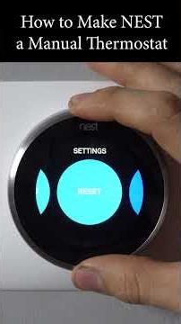Instructions to Make Nest Thermostat Manual #Shorts #HVAC