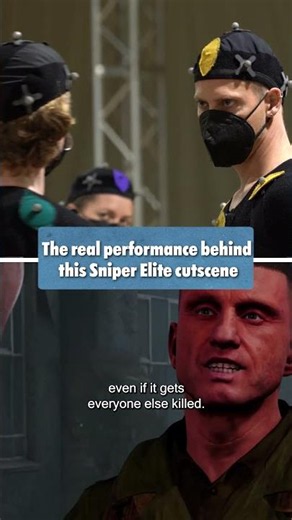 The real performance behind this Sniper Elite cutscene