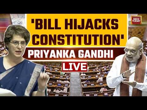 Parliament LIVE: Priyanka Gandhi Attacks Govt on Delimitation Debate | Lok Sabha Special Session