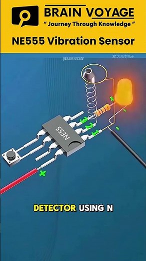 NE555 Vibration Sensor Circuit | Simple DIY Vibration Detector Project #diy #electrical #shortvideo