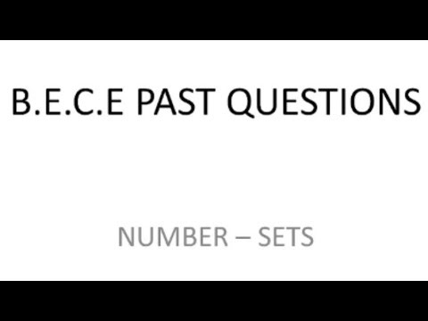 Sets and Operations on sets