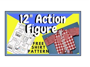 Free doll clothes patterns for camp shirt to fit GI Joe, Broad Ken, WWE Action Figures, Etc. @ ChellyWood.com #actionfigures #HappyParentsDay! - Free Doll Clothes Patterns