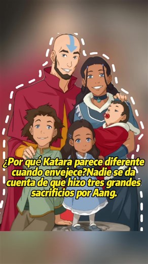 ¿Por qué Katara parece diferente cuando envejece?Nadie se da cuenta de que hizo tres grandes sacrificios por Aang.#avatarthelastairbender #foryoupage #usa #fyp #aang