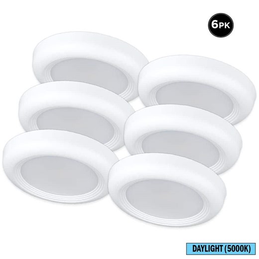 Reviews for Commercial Electric 6-Pack 6 in. LED Surface Mount Downlight Flush Mount Disk Light Fixture, 1000 Lumens, 5000K Daylight, 10-Watt | Pg 2 - The Home Depot