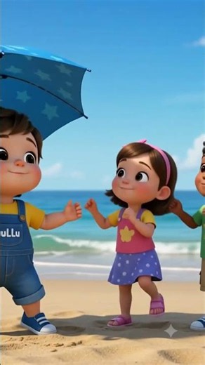 ☂️ LuLLu Finds a Blue Umbrella! 💙 | Learn the Color Blue | Kids Shorts