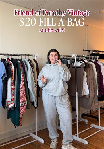 CONNECTICUT SECOND-HAND FASHION LOVERS & THRIFTERS RISE UP ‼️Friend of Dorothy Vintage is back with another $20 fill a bag studio sale this Saturday Jan 24th from 11-2 pm! full address and details are available after you RSVP on partiful: https://partiful.com/e/MBv8wxcbSHJl41XvEVt4 The last one went so incredibly well. You guys basically sold me out and I am so grateful that I wanted to throw another sale for you guys! I’ve been sourcing since December for this one, and I cannot wait to get you 