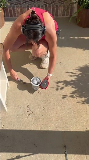 Concrete repair on walkway #diyprojects