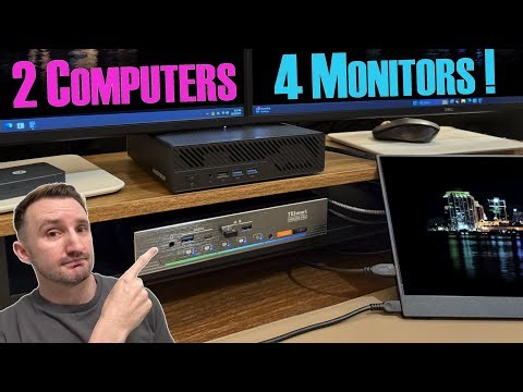 Power User Essential - TESmart 4 Monitor 2 PC KVM - HKS401-M24-USBK