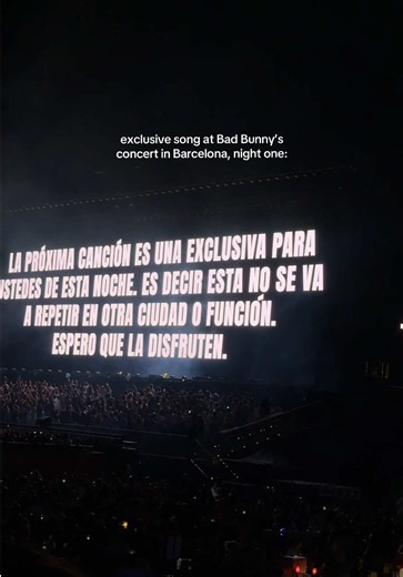 Exclusive Bad Bunny Song at Barcelona Night One