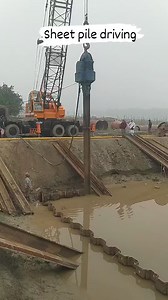 sheet Pile Driving work. #sheetpile | Al Amin Pabna
