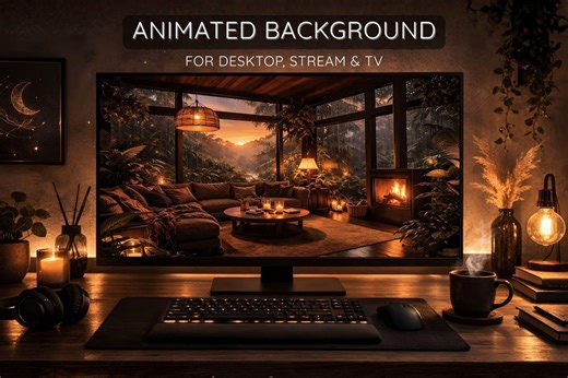 Cozy Rainy Forest Cabin Animated Wallpaper – Fireplace Ambience Live Background for Desktop, TV & Stream - Etsy