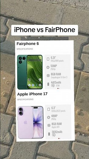 Apple iPhone 17 vs FairPhone 6