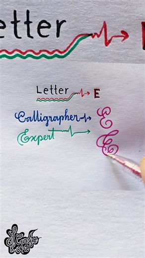 How to write stylish in calligraphy | 'E' letter | Cursive handwriting style