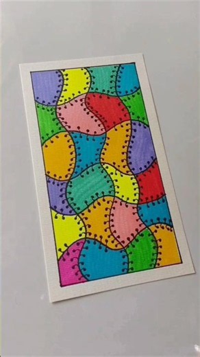 Colorful Abstract Pattern Art 🎨#AbstractArt #PatternArt #ArtTutorial #DrawingIdeas #MarkerArt