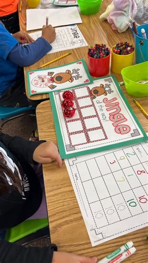Kimberly Jordano on Instagram: "Be sure to grab some dollar store jingle bells. They are so fun for making 10! Comment: jingle and I’ll send you the link to this and many more winter dollar store math activities! Or you can use the 🔗 in my profile"