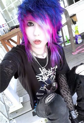 X3 #emo #emoboy #emohair #xyzbca #fyp | hair transition boy