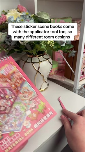 These sticker scene books come with the applicator tool too, so many different room designs #stickers #stickerscene #stickerbook #tiktokmademebuyit #dealdrops