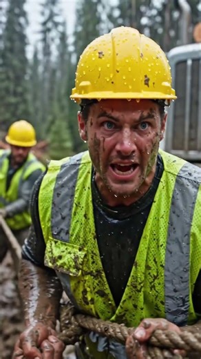 Logging Truck Stuck in Deep Mud – Teamwork Rescue #truck #heavycivil #shorts #viral