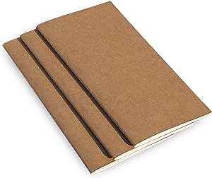 Wanderings® Traveler's Notebook Calendar Refill Inserts - 8.25 x 4.25" (21cm x 11cm) - Undated - Set of 3 - Calendar Planner Refills For Leather Travel Journals, Diaries and Planners, 3 x 26 weeks