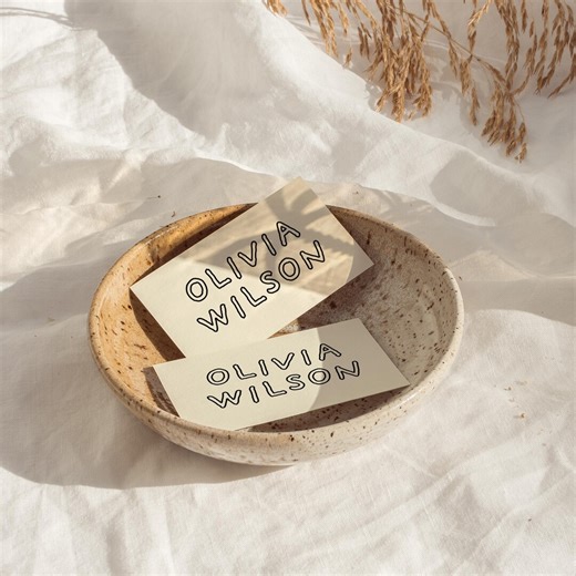 Editable Wedding Place Card Template: Handwritten Modern Table Sign Customizable Name Card (digital Download) - Etsy