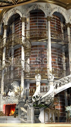 What secrets can a library reveal before a single word is spoken? The Baroque Castle Library surrounds the stage with towering shelves, gilded details, and pools of warm, flickering light, creating a space full of mystery and elegance. Projection lets us highlight subtle textures and shadows that draw the audience in, turning a static space into a living part of the story. Which corner of your stage would you fill with wonder like this? #TheatreDesign #StageProjection #BeautyAndTheBeast #SetDesi