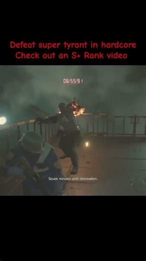 Defeat super tyrant Hardcore #residentevil2remake