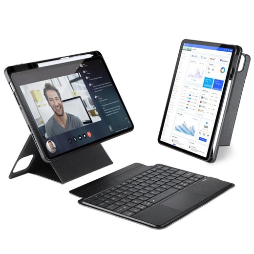 [$33.58] For Xiaomi Pad 8 / 8 Pro / 7 / 7 Pro DUX DUCIS DK Series Italian Layout Backlit Bluetooth Keyboard Case(Black)