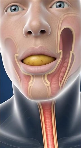 Ultra-Realistic 3D Anatomy of Human Eating Patato