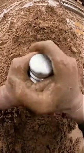 Digging up a UFO artifact? 👽🛸 This metal container was buried 6ft deep! #aivideo #sora #shorts