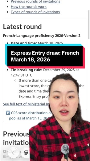 #greenscreen 🚨Express Entry draw alert: March 18, 2026🚨 French-Language proficiency 2026-Version 2 Date and time: March 18, 2026 CRS score of lowest-ranked candidate invited: 393 Number of invitations issued: 4,000 Rank needed: 4,000 or above Tie-breaking rule: December 29, 2025 at 12:47:31 UTC 👉Follow my profile for more Express Entry tips and updates! 👉Got invited? Book a review session with me on your PR application. I will review your documents and Express Entry profile and give you sugg