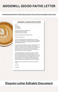 Goodwill (good Faith) Letter - Etsy