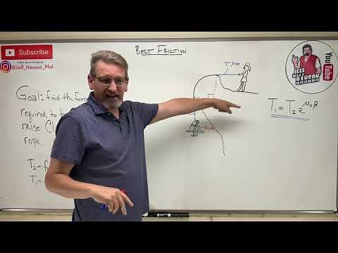 Statics: Lesson 66 - Belt Friction Example Problem