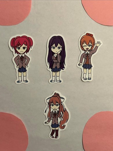 Doki Doki Literature Club Vinyl Stickers - Etsy