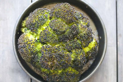 Crispy Whole Roasted Broccoli with Bold Flavor