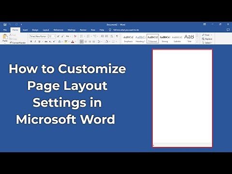 How to Change the Default Page Layout in Microsoft Word Windows
