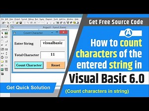 How to count characters of the entered string in visual basic 6.0 | Count characters in string
