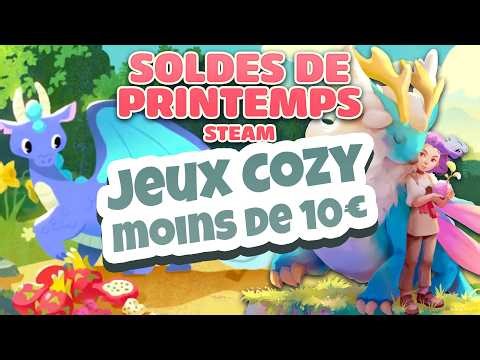 20 Jeux Cozy à moins de 10€ 💰 Soldes Steam Printemps 2026 🍓 Cozy Games